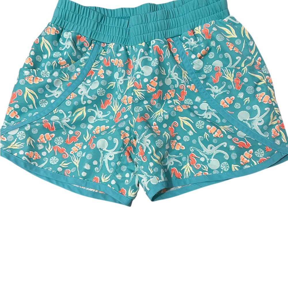 Lot of 2 Columbia Girls Size Medium Purple and Teal Kids Shorts Set - Picture 2 of 5